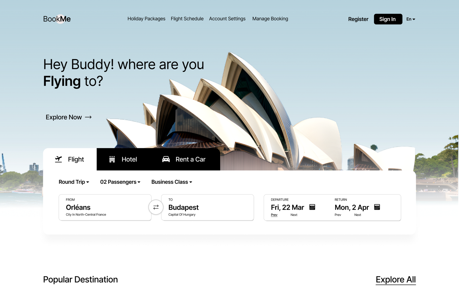 BookMe UI design project by Anine® Agency