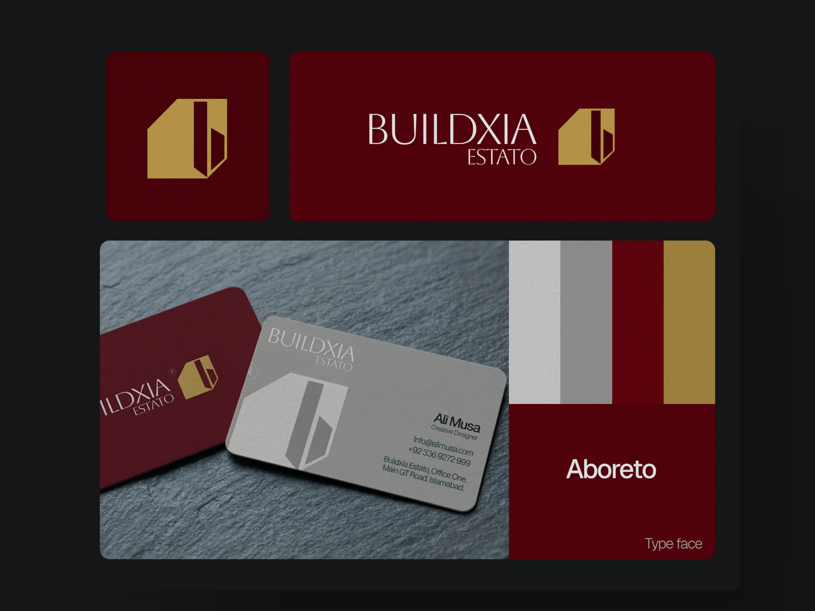 Buildxia Estato brand identity design