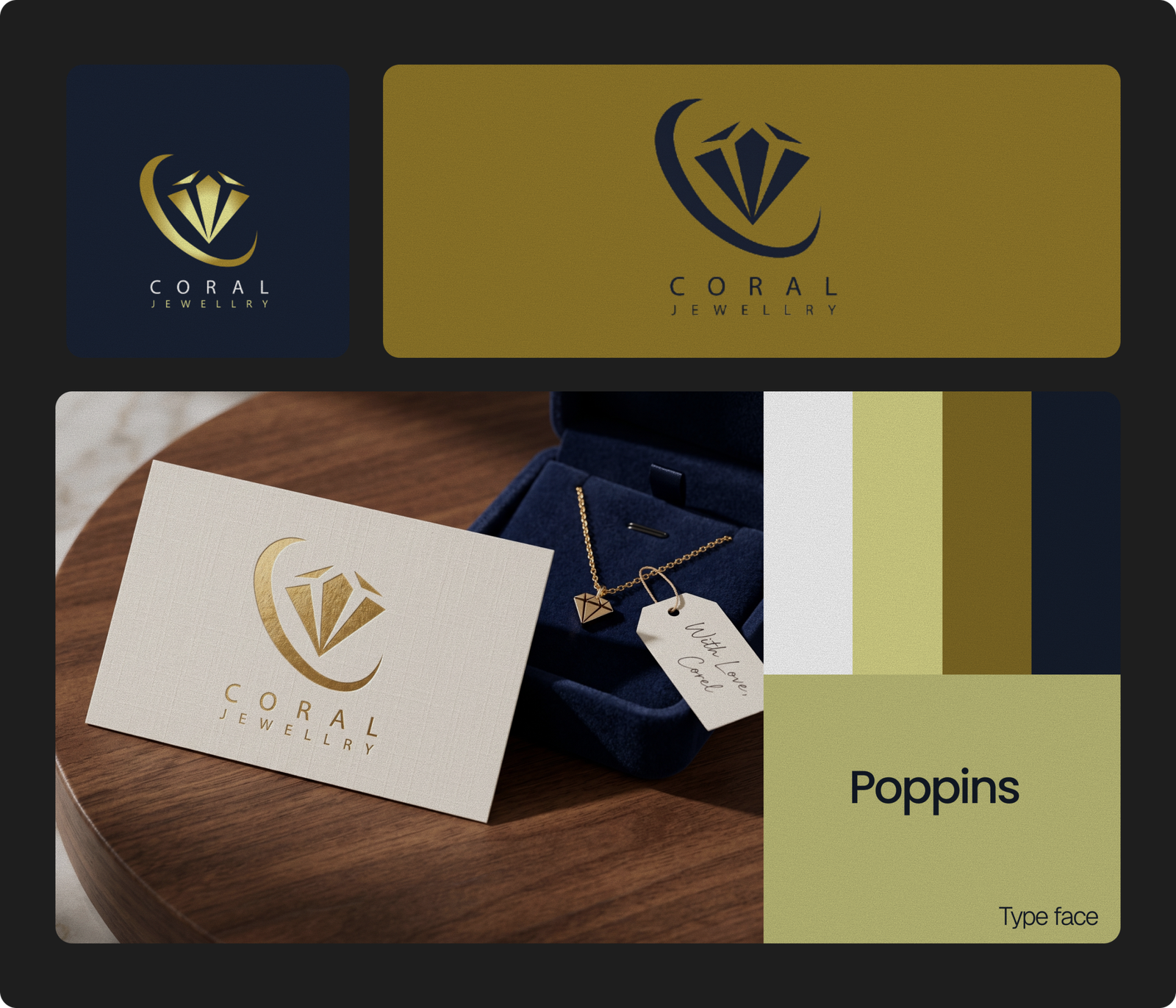 Corel Jewelry brand identity project by Anine® Agency