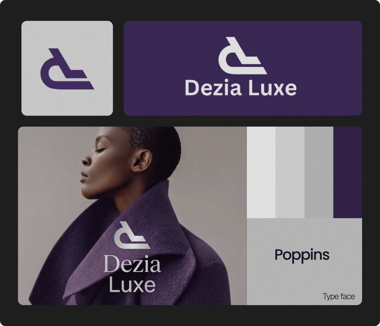 Dezia Luxe brand identity project by Anine® Agency