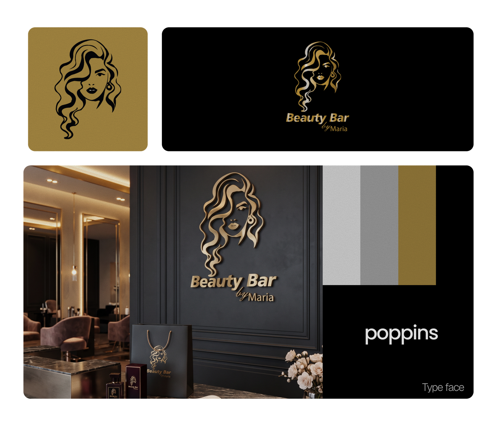 Beauty Bar By Maria brand identity project by Anine® Agency