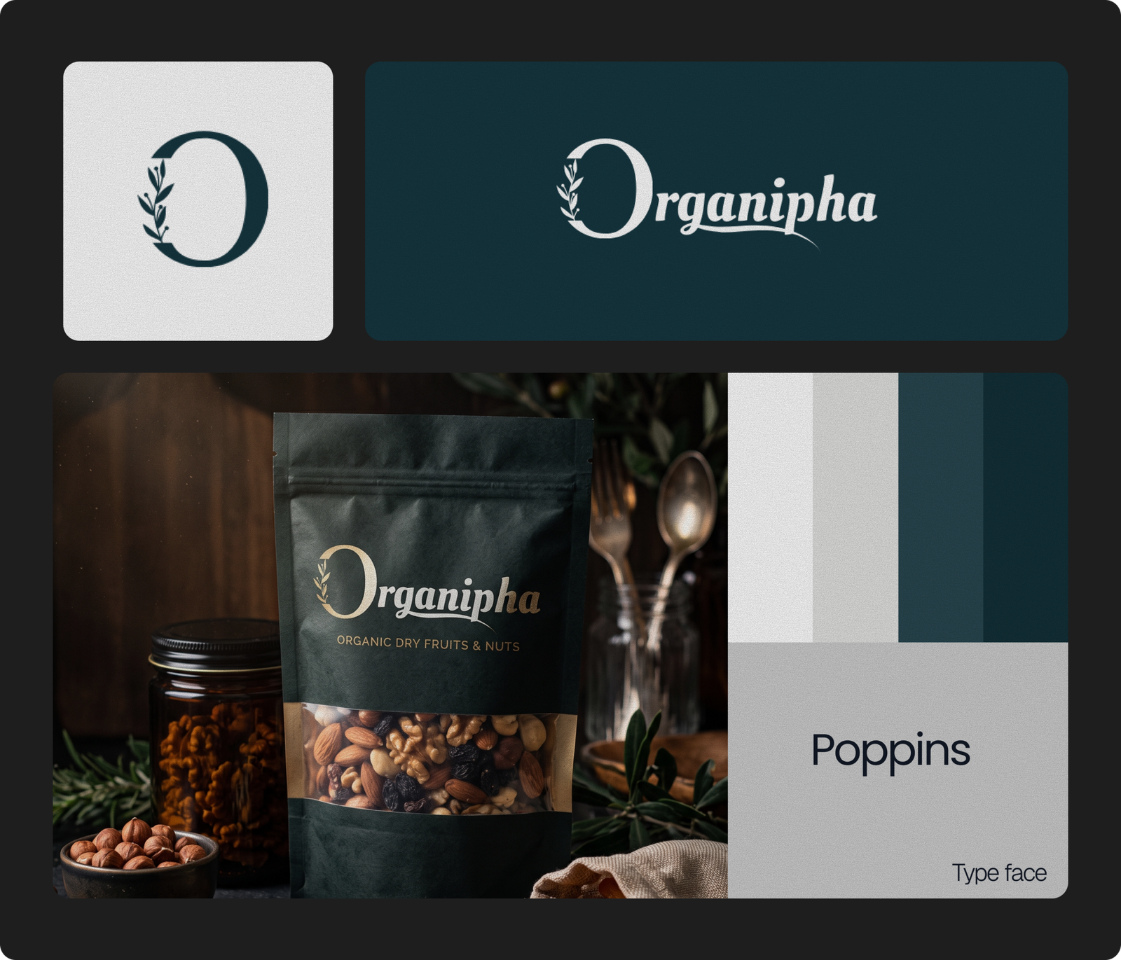 Organipha brand identity project by Anine® Agency